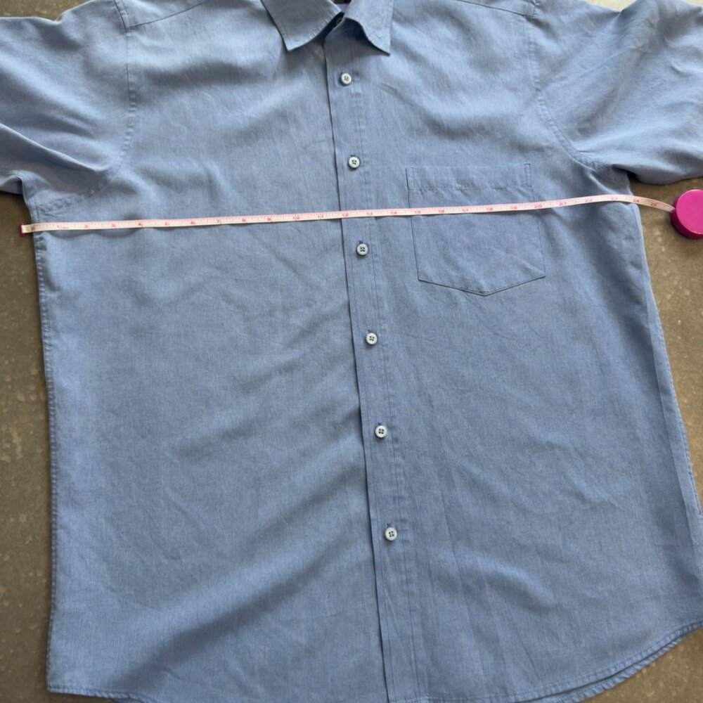 Bugatchi Uomo Blue Button-Down Shirt – Size L - Picture 10 of 11